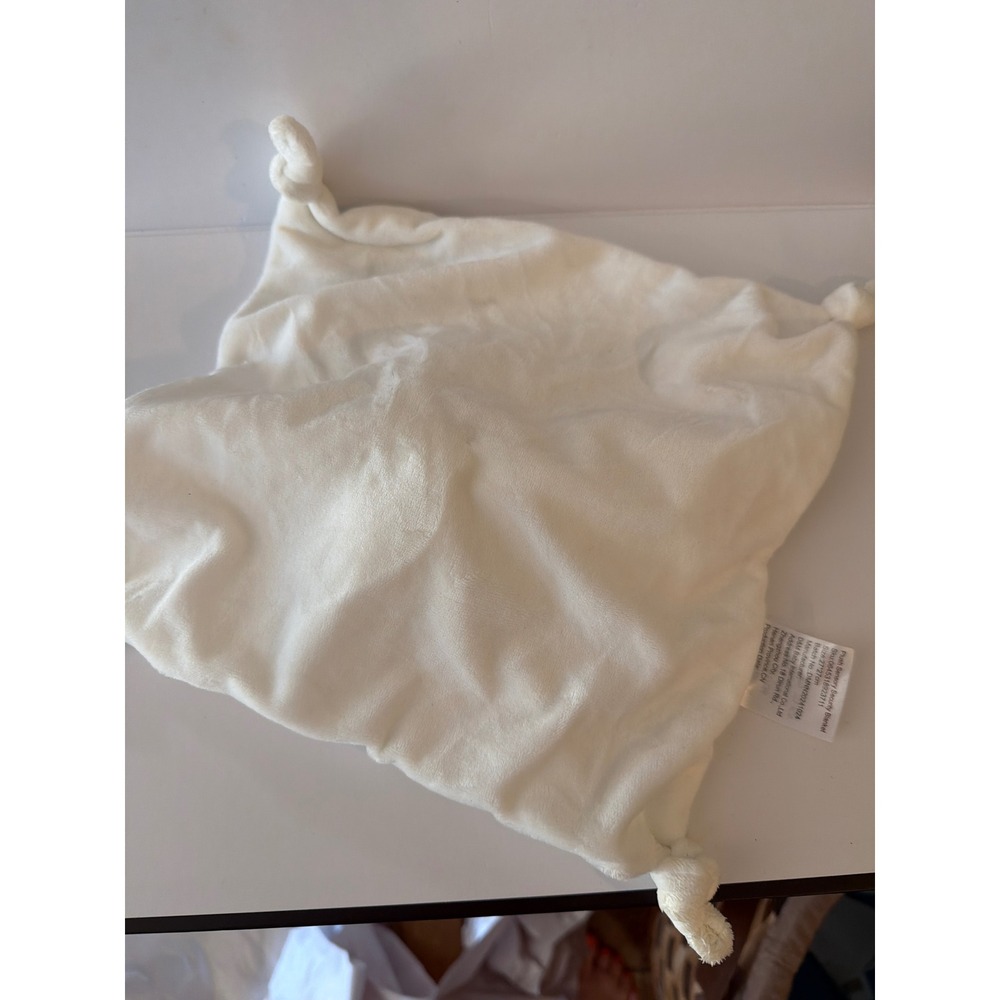 D&M Baby Plush Sensory Security Blanket Star Lovey Cream White 27x27cm - Picture 3 of 4